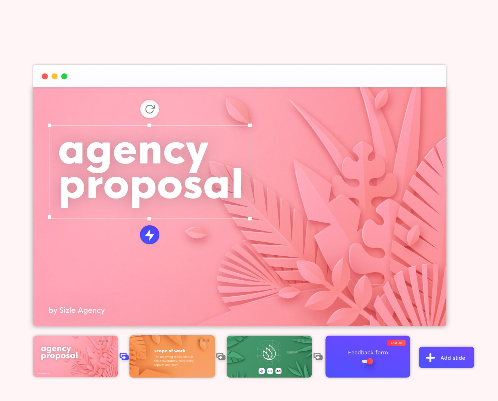 Sizle Presentation Builder