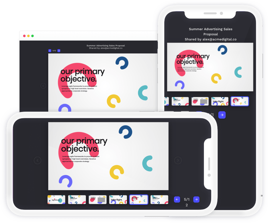 Mobile friendly online presentations