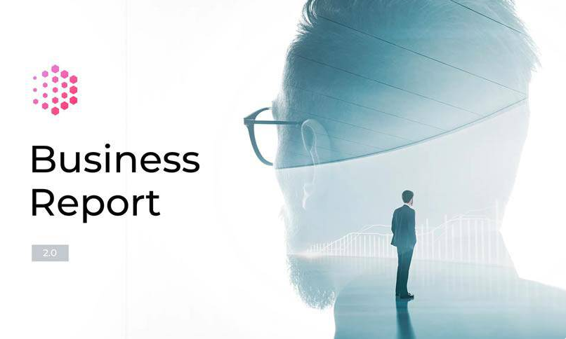 Business Report 2.0 PowerPoint Template PowerPoint Design Ideas