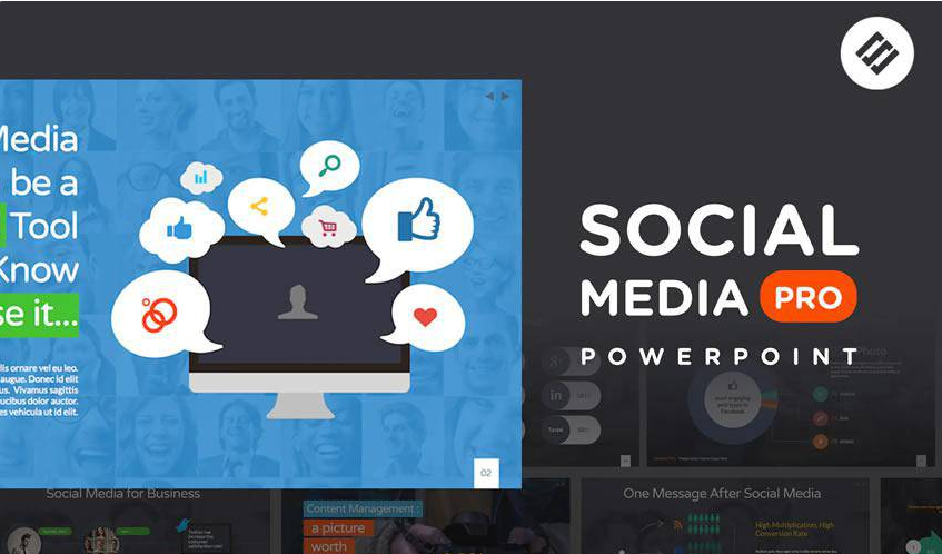 Social Media Pro Powerpoint Template PowerPoint Design Ideas