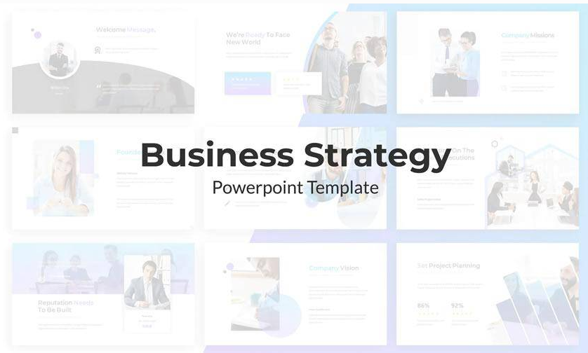 Minimalist Business Strategy Powerpoint Template