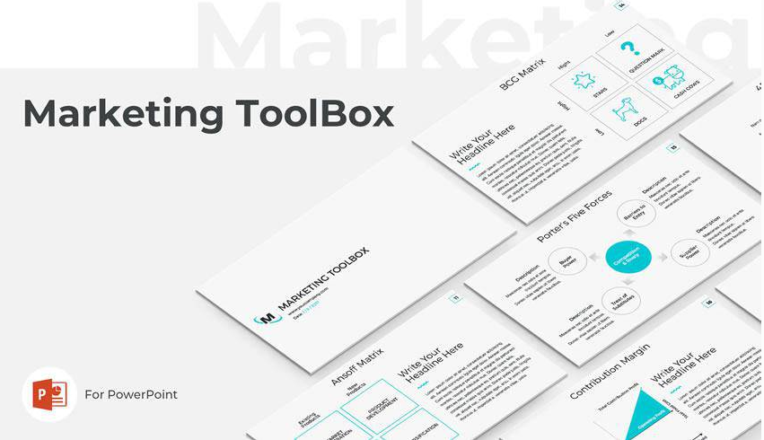 Marketing Toolbox PowerPoint Template PowerPoint Design Ideas