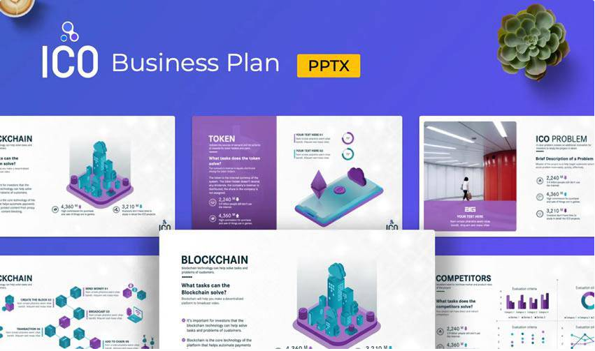 ICO Business Plan PowerPoint Template