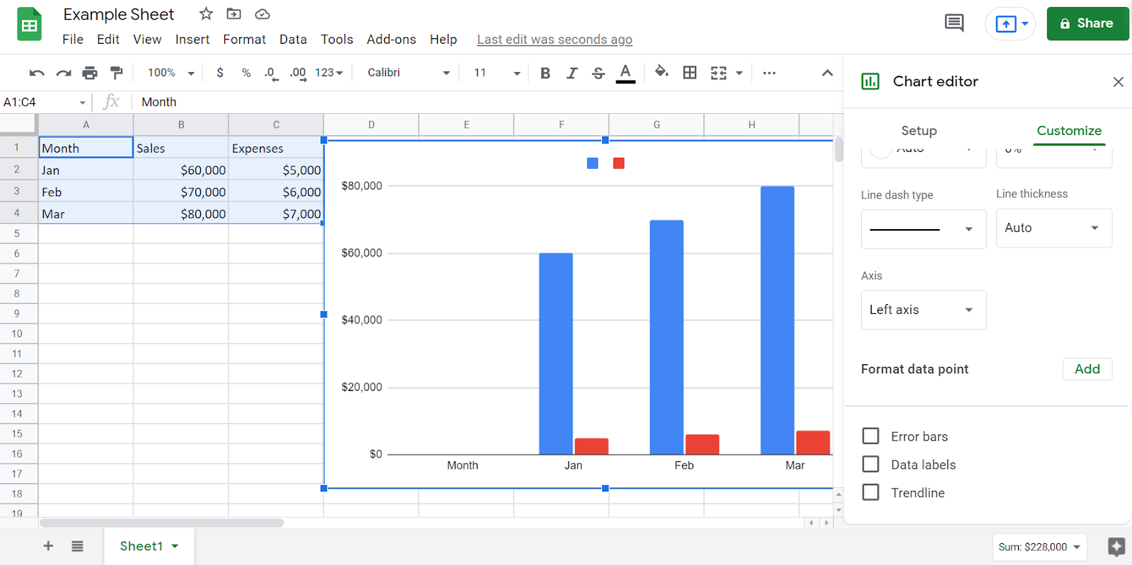 How To Make Individual Error Bars In Google Sheets