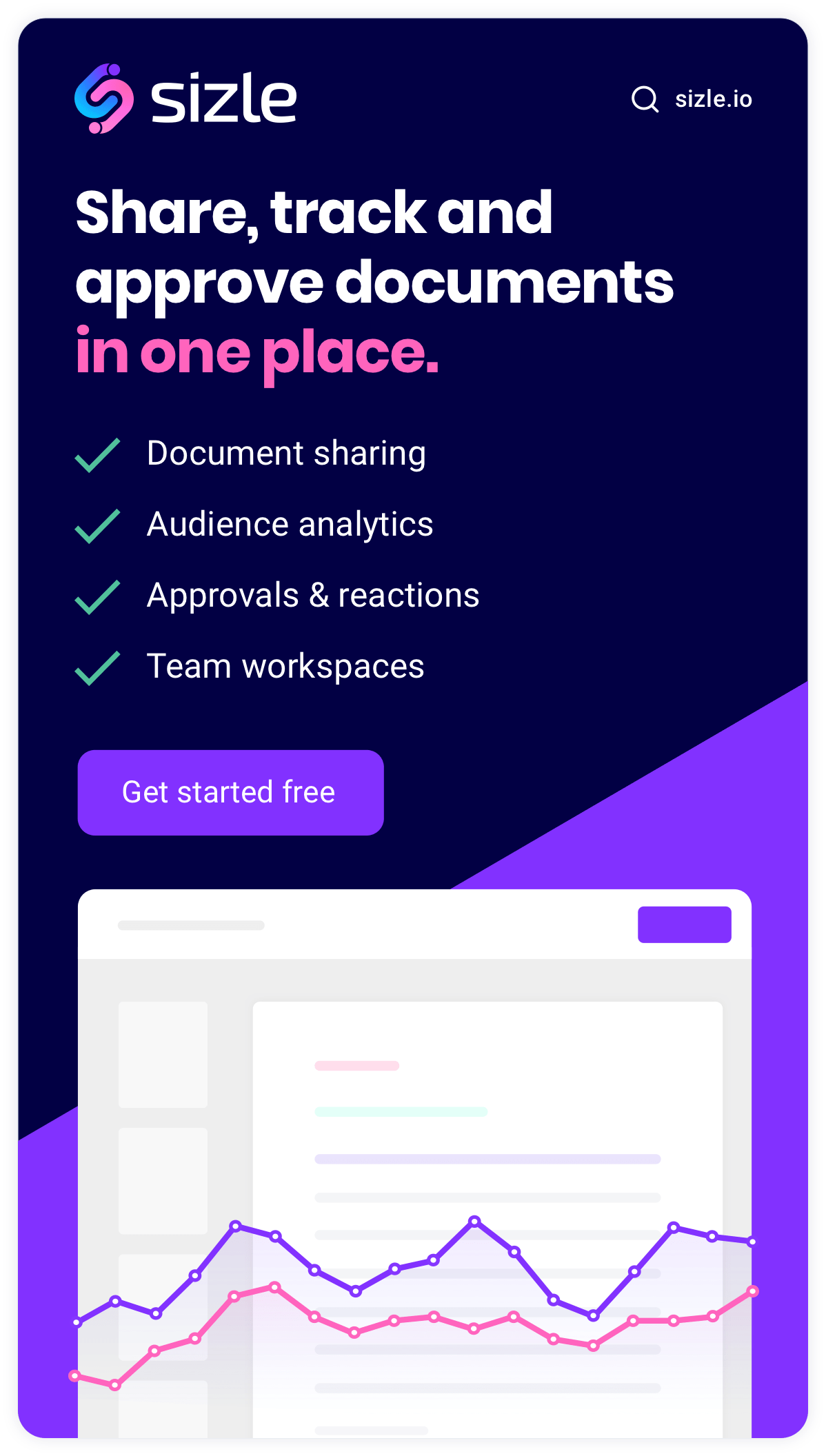 Sizle Document Sharing Banner