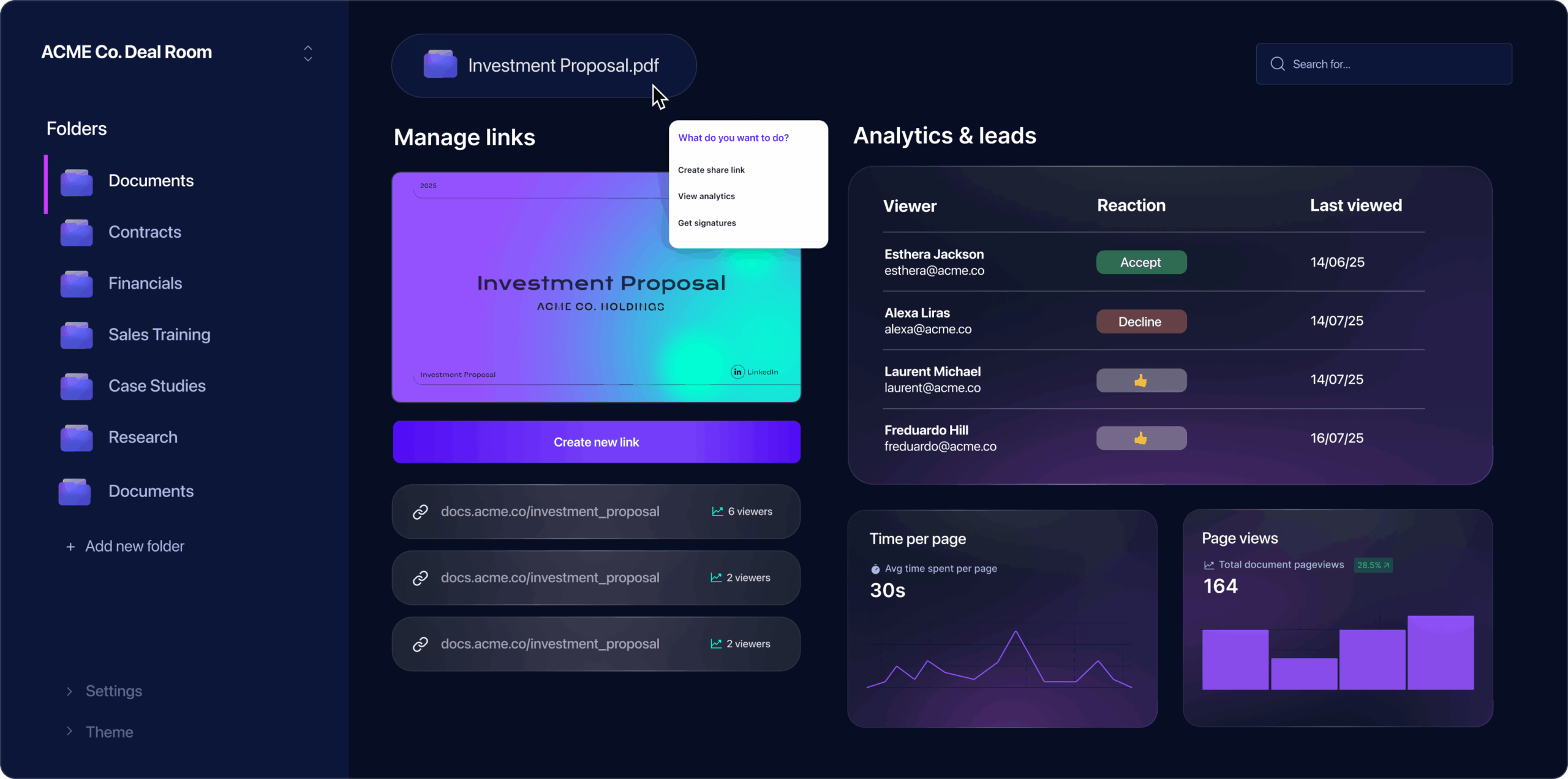 Sizle Dashboard