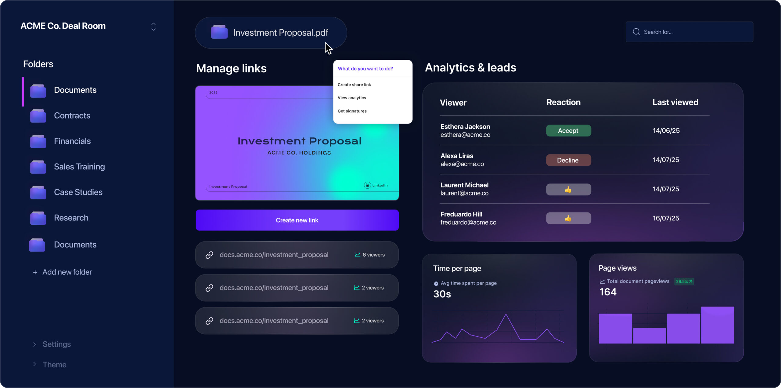 Sizle Dashboard