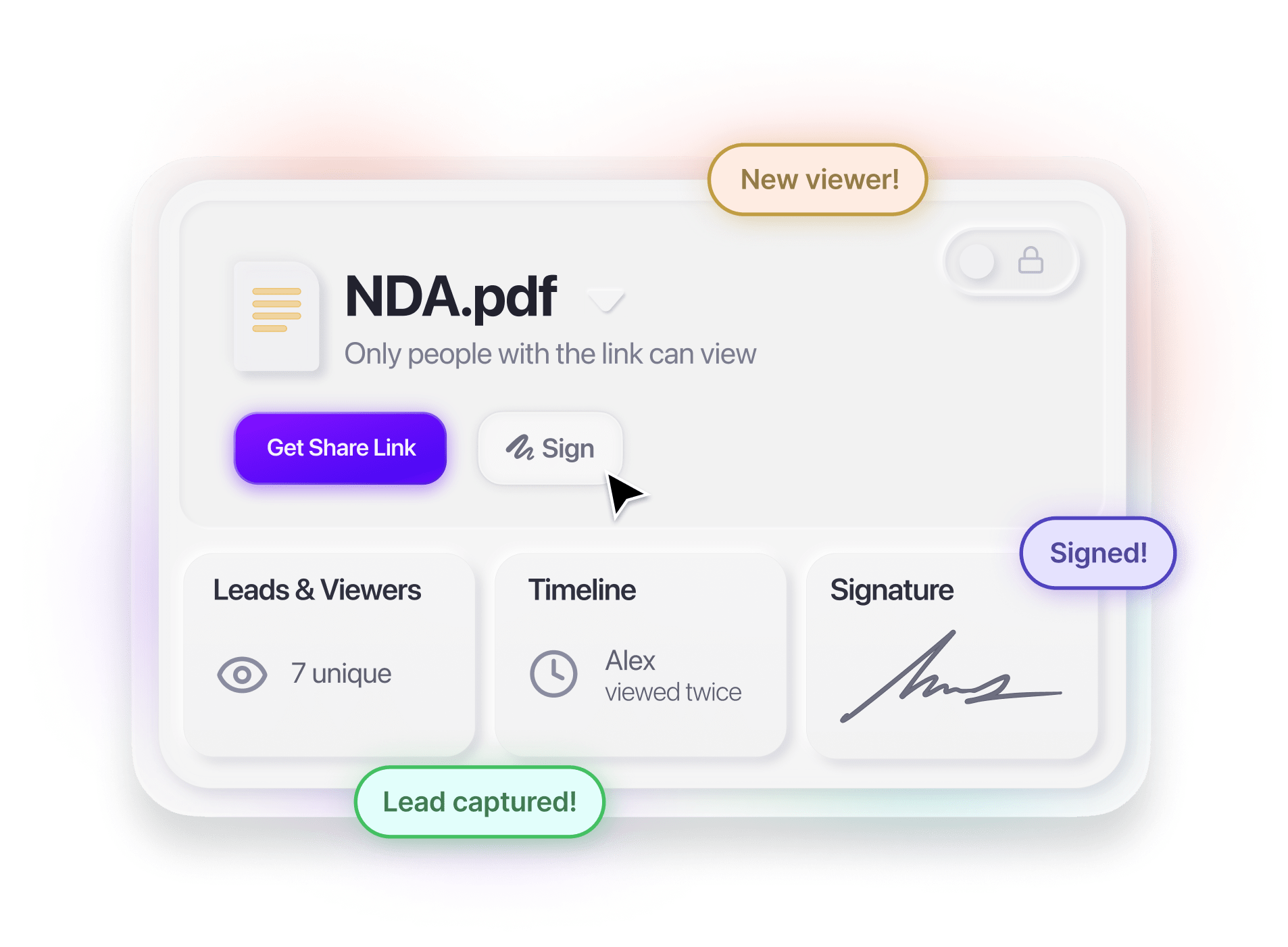 Sizle Document CRM Dashboard-min Sizle Deal Room - Real-Time Document Analytics Dashboard